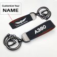 A380 Flat Text Design Horseshoe Buckle Key Chains Online Hot Sale