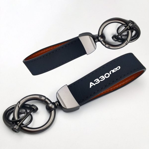 A330neo & Text Design Horseshoe Buckle Key Chains Hot on Sale