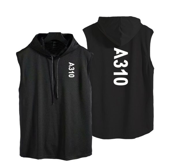 A310 Text Designed Hooded Tank Tops Sale