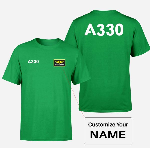 A330 Flat Text Designed Double-Side T-Shirts Online now