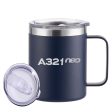 A321neo & Text Designed Stainless Steel Laser Engraved Mugs Online Sale