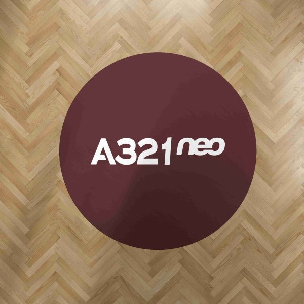 A321neo & Text Designed Carpet & Floor Mats (Round) Discount