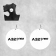 A321neo & Text Designed Wooden Drop Earrings on Sale