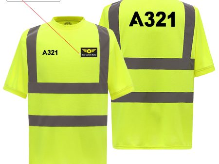 A321 Flat Text Designed Reflective T-Shirts Supply