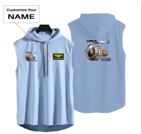 Airbus A320 & V2500 Engine Designed Hooded Tank Tops For Sale