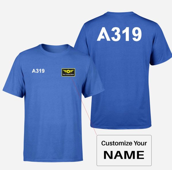 A319 Flat Text Designed Double-Side T-Shirts Online