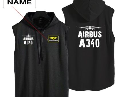 Airbus A340 & Plane Designed Hooded Tank Tops Hot on Sale