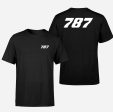 787 Flat Text Designed Double-Side T-Shirts Hot on Sale