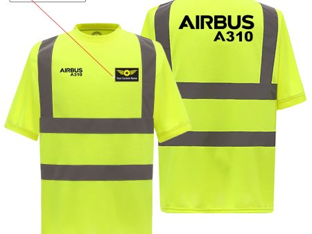 Airbus A310 & Text Designed Reflective T-Shirts For Discount