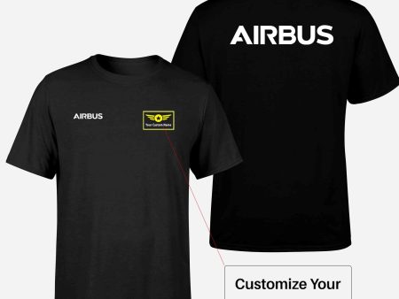 Airbus & Text Double-Side T-Shirts For Discount