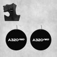 A320neo & Text Designed Wooden Drop Earrings Online Sale