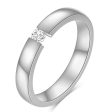 Your Custom Design & Image & Logo & Text Design  Simple And Stylish Smooth Diamond Studded Stainless Steel Ring Online Sale