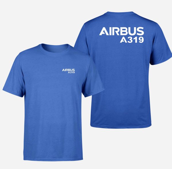 Airbus A319 & Text Designed Double-Side T-Shirts Online now