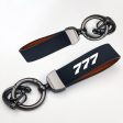 777 Flat Text Design Horseshoe Buckle Key Chains Discount