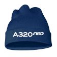 A320neo & Text Knit 3D Beanies Online now