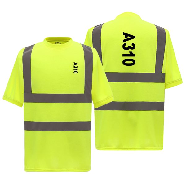 A310 Text Designed Reflective T-Shirts For Discount