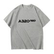 A320neo & Text Designed Relax Fit T-Shirts on Sale