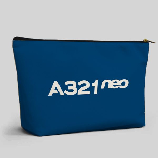 A321neo & Text Designed Zipper Pouch Cheap