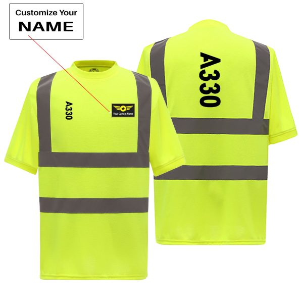 A330 Text Designed Reflective T-Shirts For Cheap