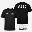 A320 Flat Text Designed Double-Side T-Shirts Online Hot Sale