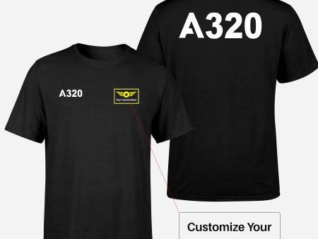 A320 Flat Text Designed Double-Side T-Shirts Online Hot Sale