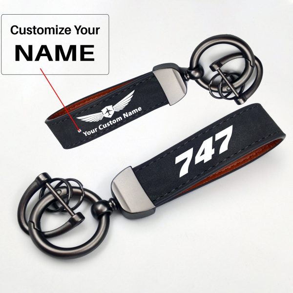 747 Flat Text Design Horseshoe Buckle Key Chains For Sale