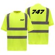 747 Flat Text Designed Reflective T-Shirts Cheap