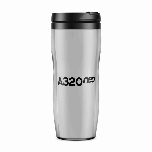 A320neo & Text Designed Plastic Travel Mugs For Discount