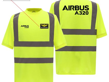 Airbus A320 & Text Designed Reflective T-Shirts Online now