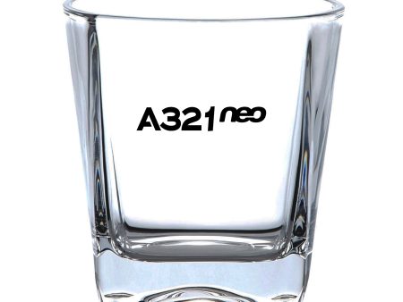 A321neo & Text Designed Whiskey Glass on Sale