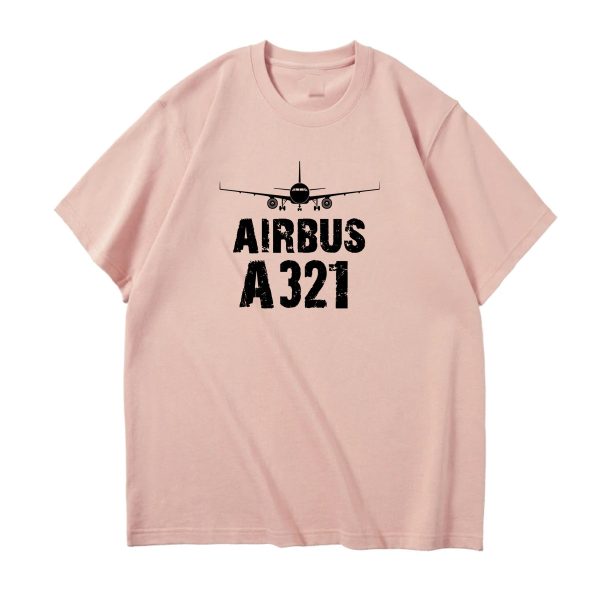 Airbus A321 & Plane Designed Relax Fit T-Shirts For Cheap