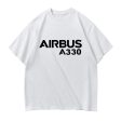 Airbus A330 & Text Designed Relax Fit T-Shirts Fashion