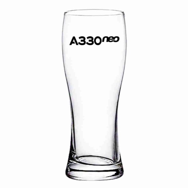 A330neo & Text Designed Pilsner Beer Glasses For Sale