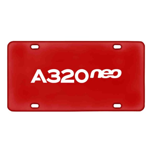 A320neo & Text Designed Metal (License) Plates Online