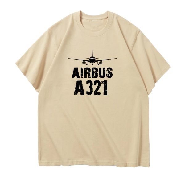 Airbus A321 & Plane Designed Relax Fit T-Shirts For Cheap