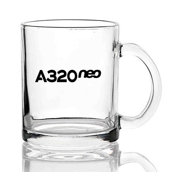 A320neo & Text Designed Coffee & Tea Glasses Online Sale