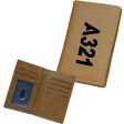 A321 Text Designed Leather Card Holder Wallets Supply