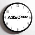 A320neo & Text Designed Wall Clocks Hot on Sale