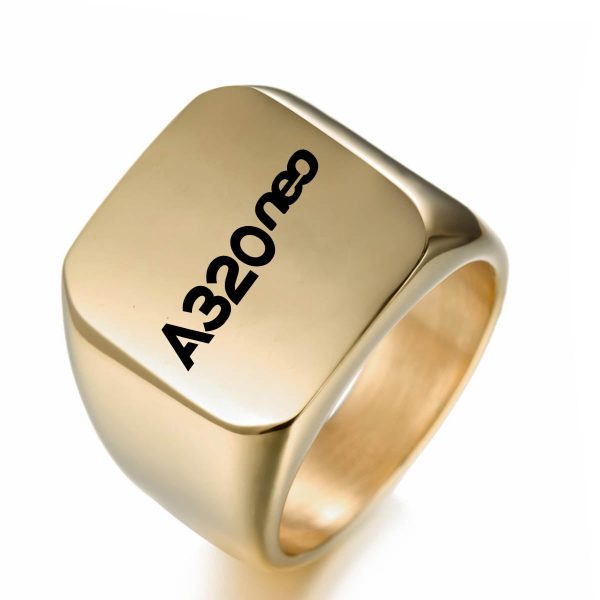 A320neo & Text Designed Designed Men Rings Online