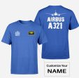 Airbus A321 & Plane Designed Double-Side T-Shirts on Sale