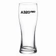 A320neo & Text Designed Pilsner Beer Glasses For Discount