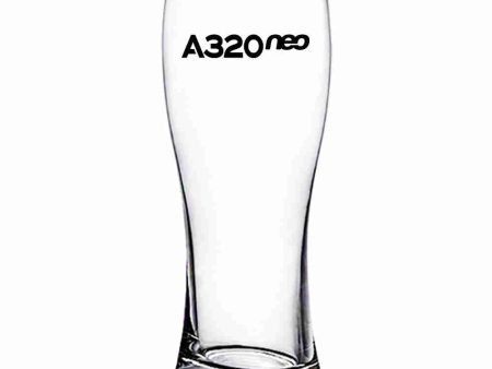 A320neo & Text Designed Pilsner Beer Glasses For Discount