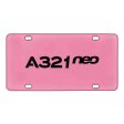 A321neo & Text Designed Metal (License) Plates For Sale