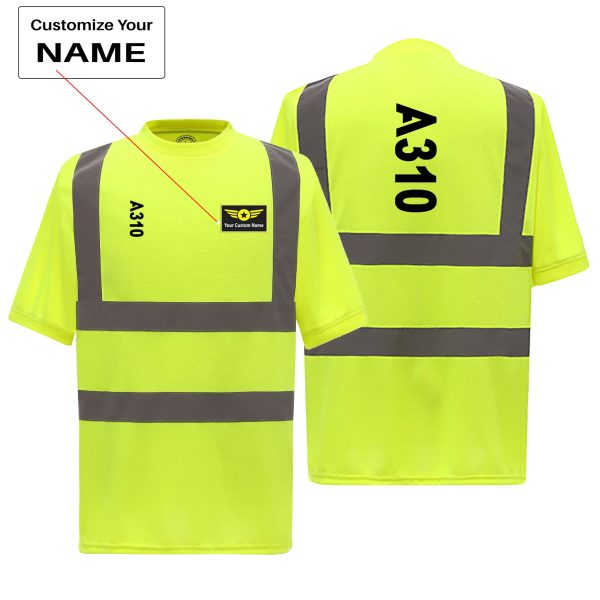 A310 Text Designed Reflective T-Shirts For Discount