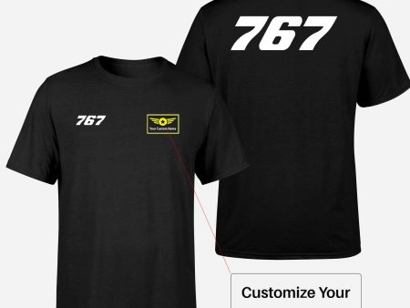 767 Flat Text Designed Double-Side T-Shirts on Sale