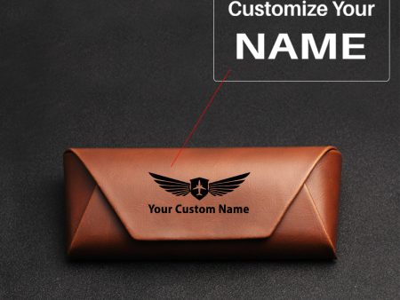 Your Custom Design & Image & Logo & Text Design High End Handmade Retro PU Leather (2) Glasses Case Sale