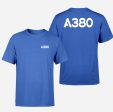 A380 Flat Text Designed Double-Side T-Shirts Online now