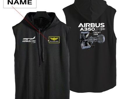 Airbus A350 & Trent XWB Engine Designed Hooded Tank Tops Online Sale