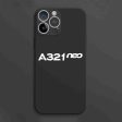 A321neo & Text Designed Soft Silicone iPhone Cases For Sale