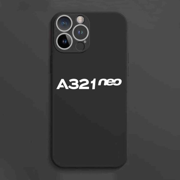 A321neo & Text Designed Soft Silicone iPhone Cases For Sale